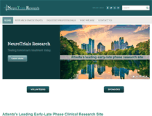 Tablet Screenshot of neurotrials.com